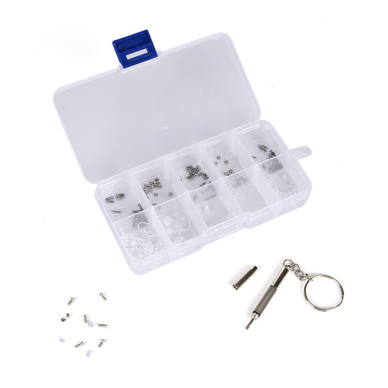 Tiny Screws Nut + Screwdriver Watch Eyeglass Glasses Repair Tool Set