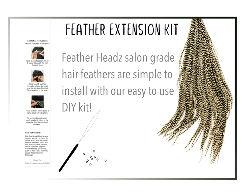 AL POR MAYOR 50 unidades. (Blanco y Negro) Extensión de Pluma Grado Salón 10"-14", Kit Hágalo Usted Mismo Foto 4 de 4