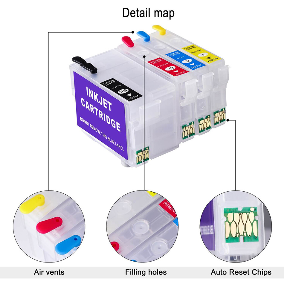252XL Ink Cartridge for Epson Workforce WF3620 WF3640 WF7610 WF7620