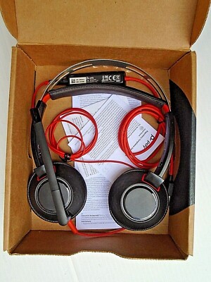 Plantronics Poly Blackwire 5220 C5220 USB-A Headset Tested Working!