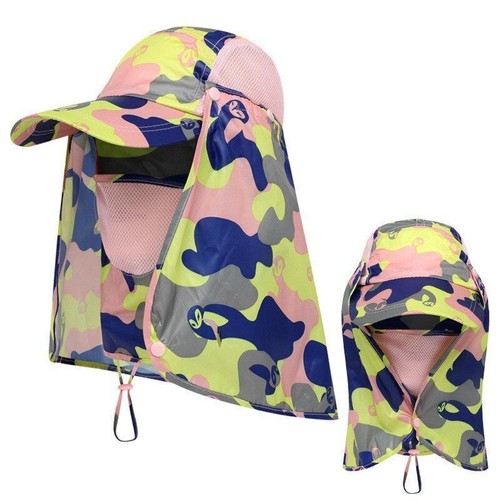 Sombrero de sol al aire libre protección UV para la cara cuello cubierta con solapa unisex pesca senderismo gorras - Imagen 2 de 25