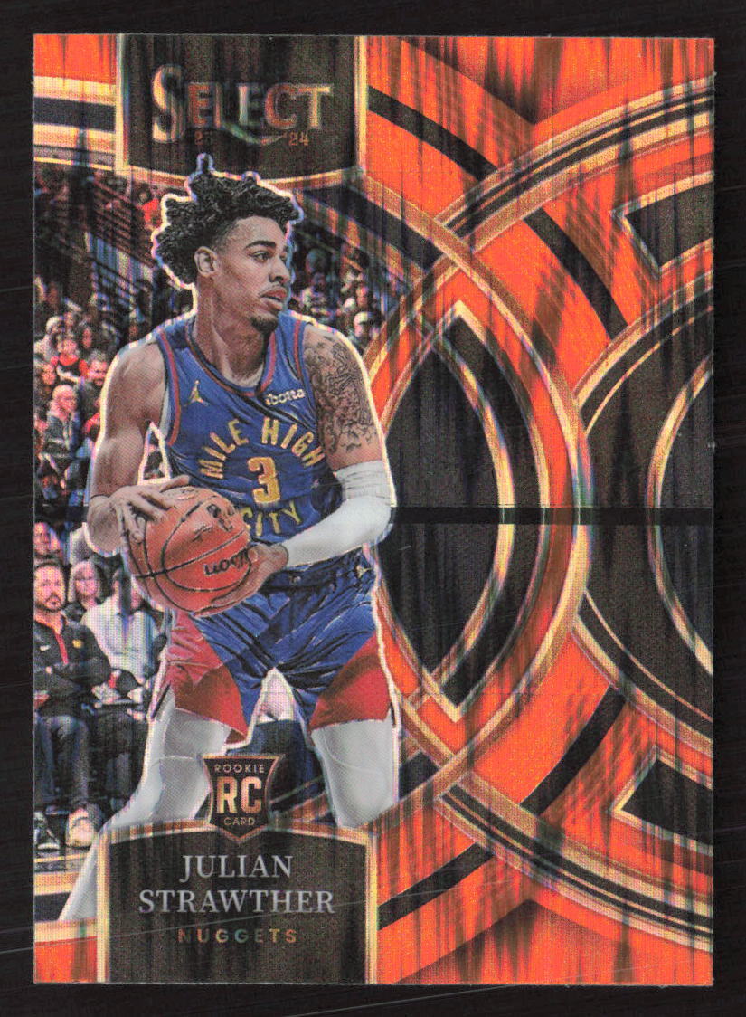2023-24 Panini Select #101 Julian Strawther Orange Flash Prizm