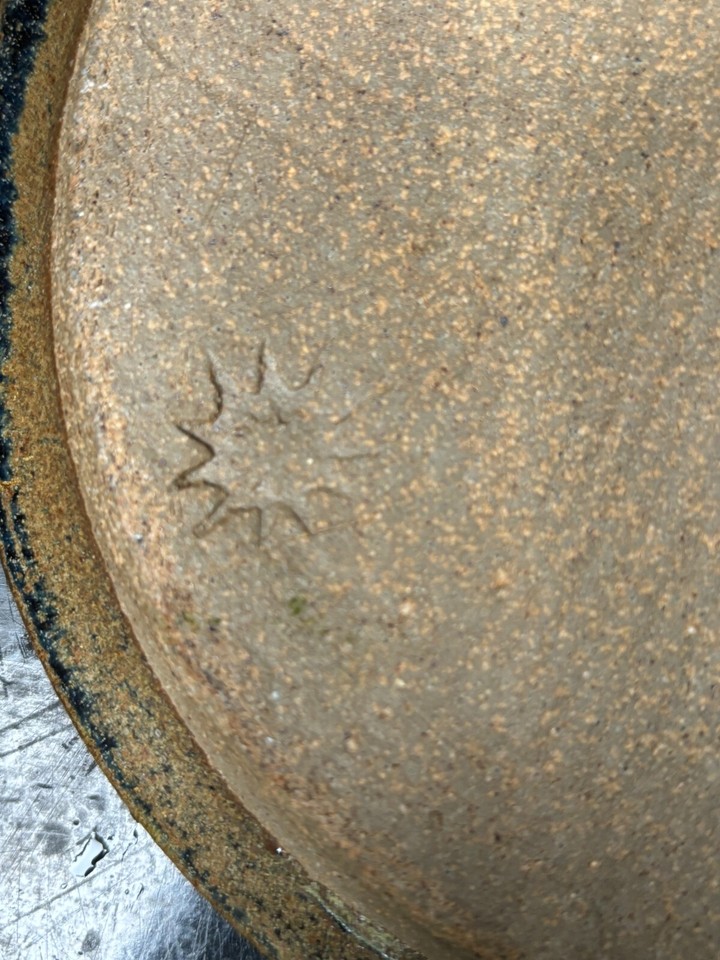 Small Studio Pottery plate with impressed makers mark eBay