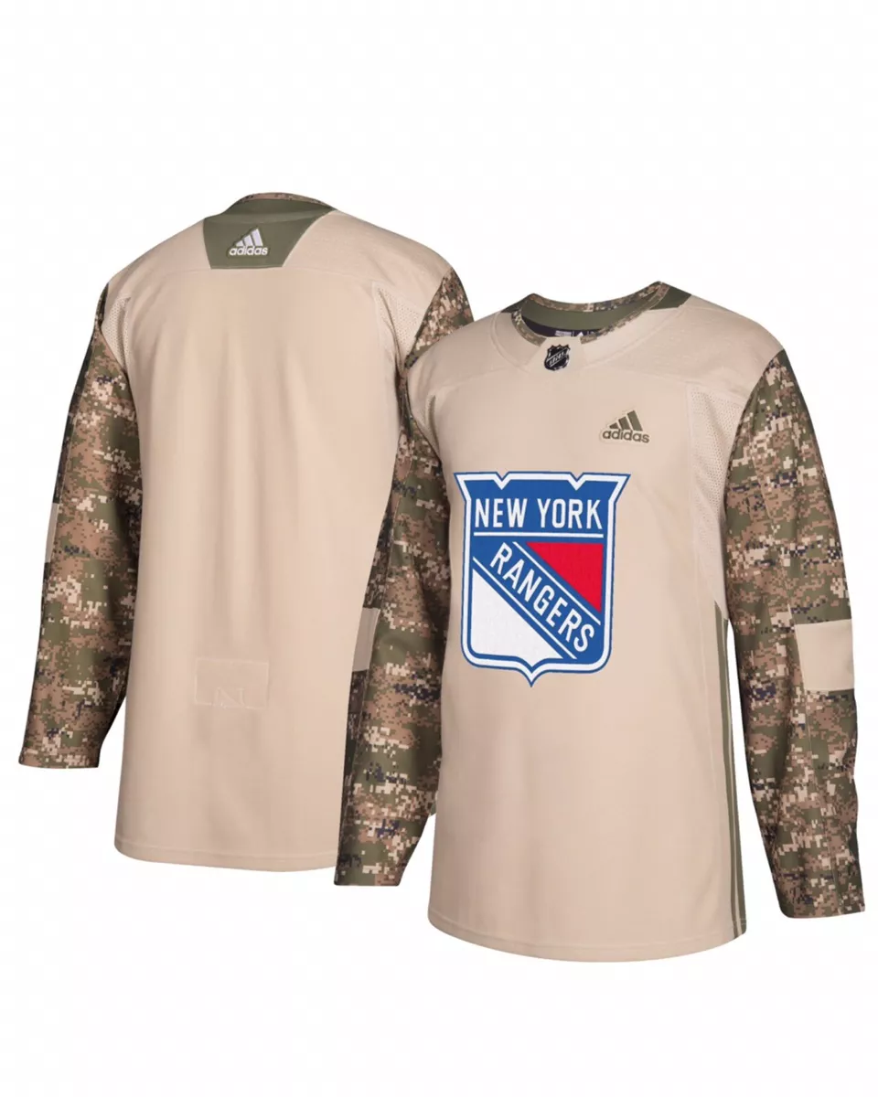 New York Rangers Primegreen Mens Veterans Day Camo Jersey (54/X-Large)