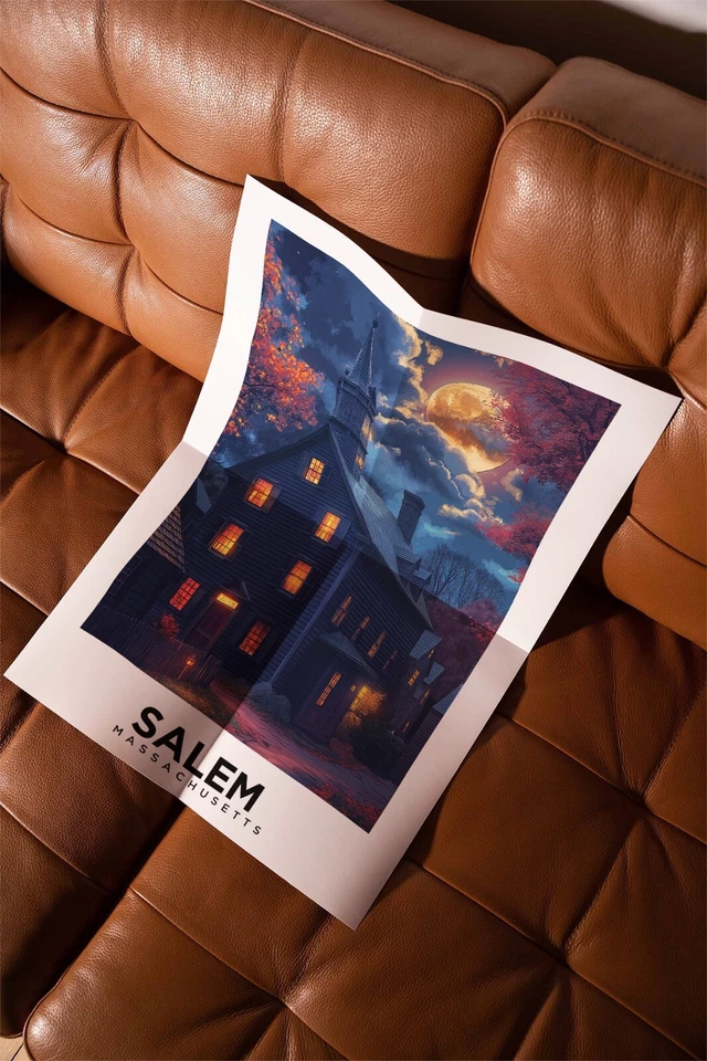 Salem Massachusetts Vintage Style Travel Poster - Home Decor, Wall Art - Image 2 of 4