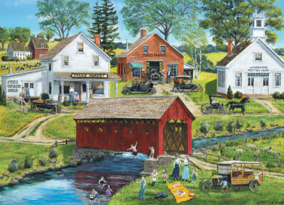 Eurographics Old Covered Bridge 300 Piece Jigsaw Puzzle By Bob Fair