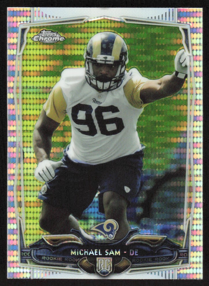 Michael Sam Topps Chrome #174 Pulsar Refractor