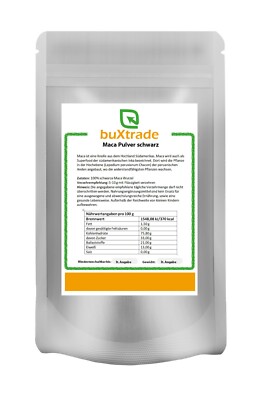 Maca Pulver schwarz | Maca Knolle | Pulver | Superfoods | Verschiedene Mengen