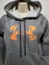 Under Armour Dark Gray cursive Pullover Hoodie Womens XS NEW