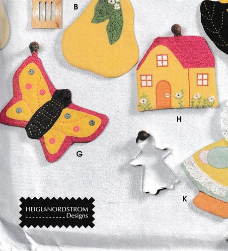 Decorative Novelty Potholders & Trivets Kitchen Craft Sewing Pattern - Picture 5 of 7