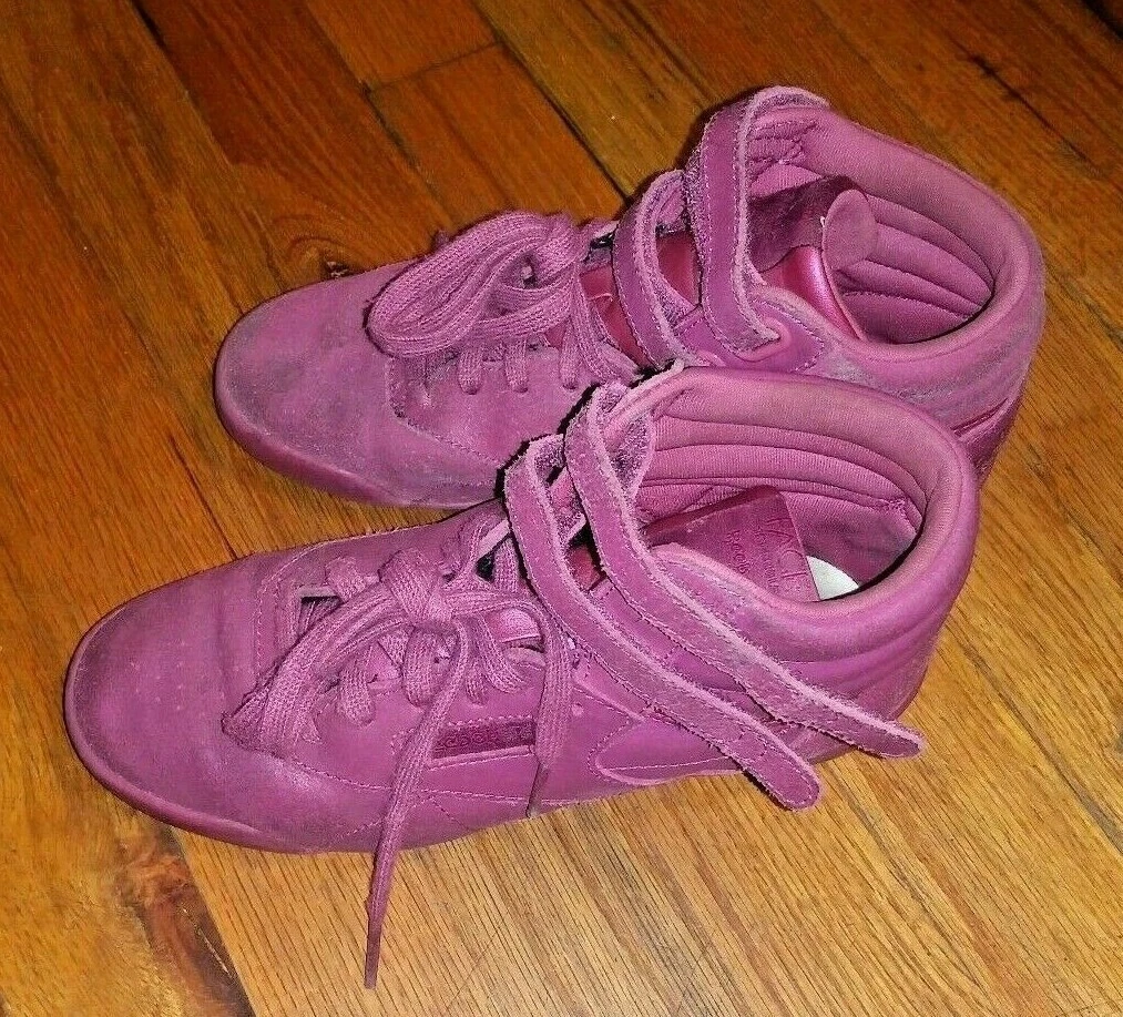 Reebok freestyle hi enfant rose sale
