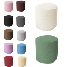 Plain Stretch Round Sofa Footstool Cover Chair Stool Cover Slipcover Seat Cover