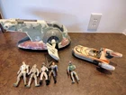 LOT OF STAR WARS POTF BOBA FETT SLAVE 1 SHIP/LANDSPEEDER VEHICLES & ACTION FIGS.