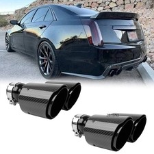 For Cadillac Ct4 Ct5 Quad 3 Inlet 4 Outlet Dual Exhaust Tips Pipe Carbon Fiber For Cadillac Ct4 Ct5 Quad 3 Inlet 4 Outlet Dual Exhaust Tips Pipe Carbon Fiber