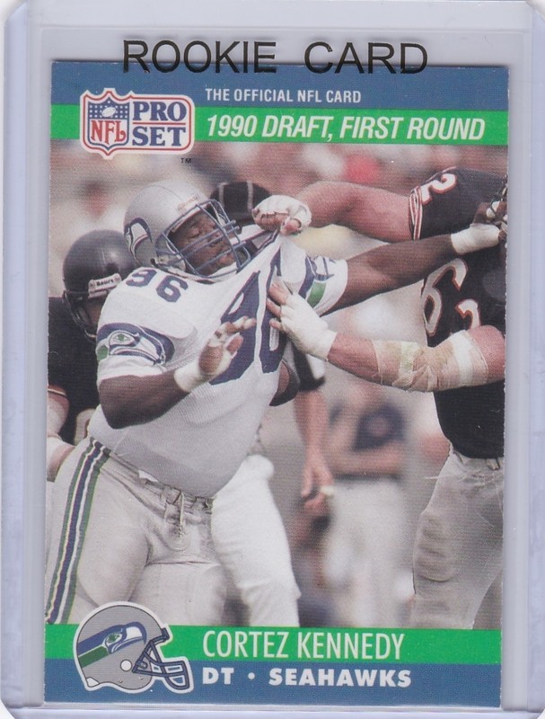 CORTEZ KENNEDY ROOKIE CARD 1990 ProSet Draft Pick Football SEATTLE SEAHAWKS RC