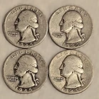 Lot of 4 90% Silver 1945Dx4