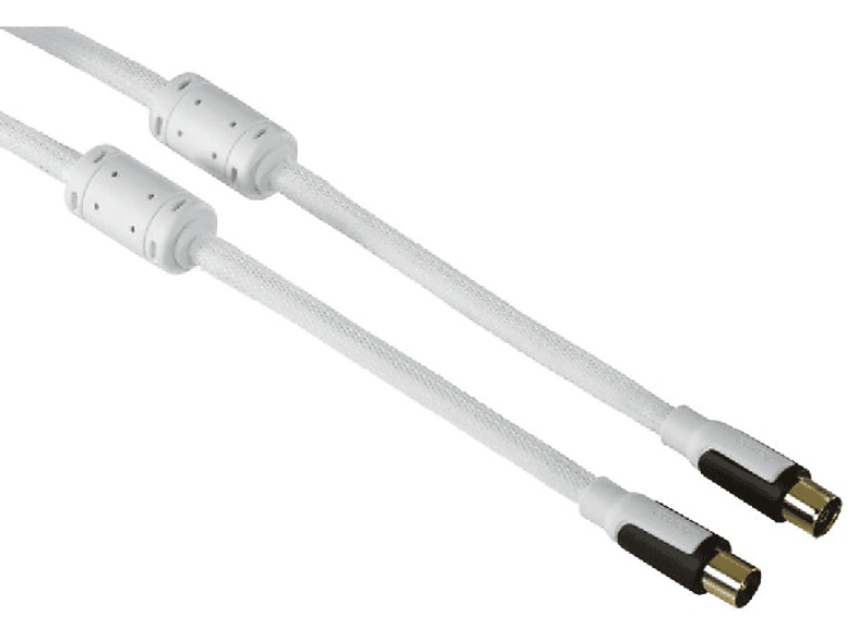 Cable de antena - Hama, 1.5m, 2xCoax, Blanco