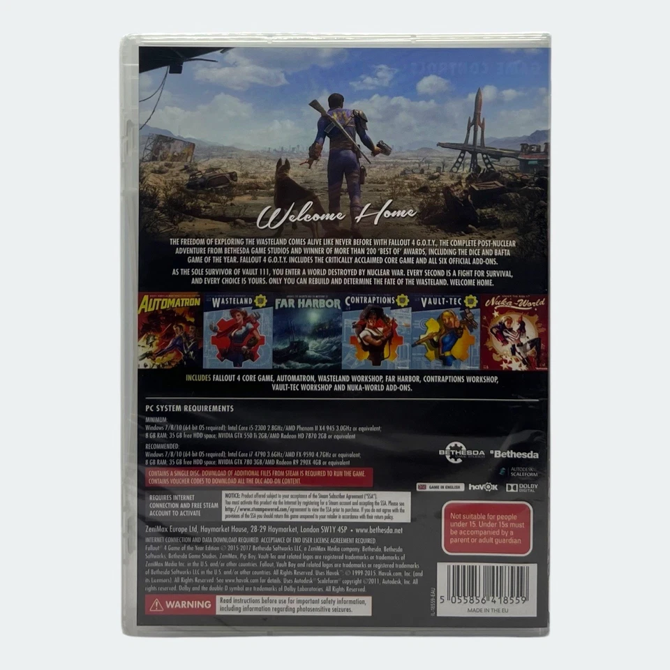 Fallout 4 G.O.T.Y. [Game of the Year Edition] Windows PC (DVD-ROM) - New Sealed - Image 2 of 4