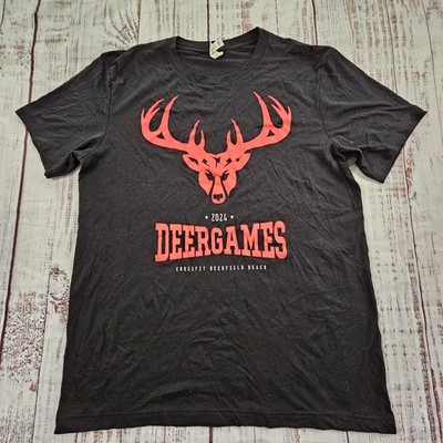 Crossfit Deer Games 2024 Deerfield Beach FL Black Short Sleeve T-Shirt Men's L