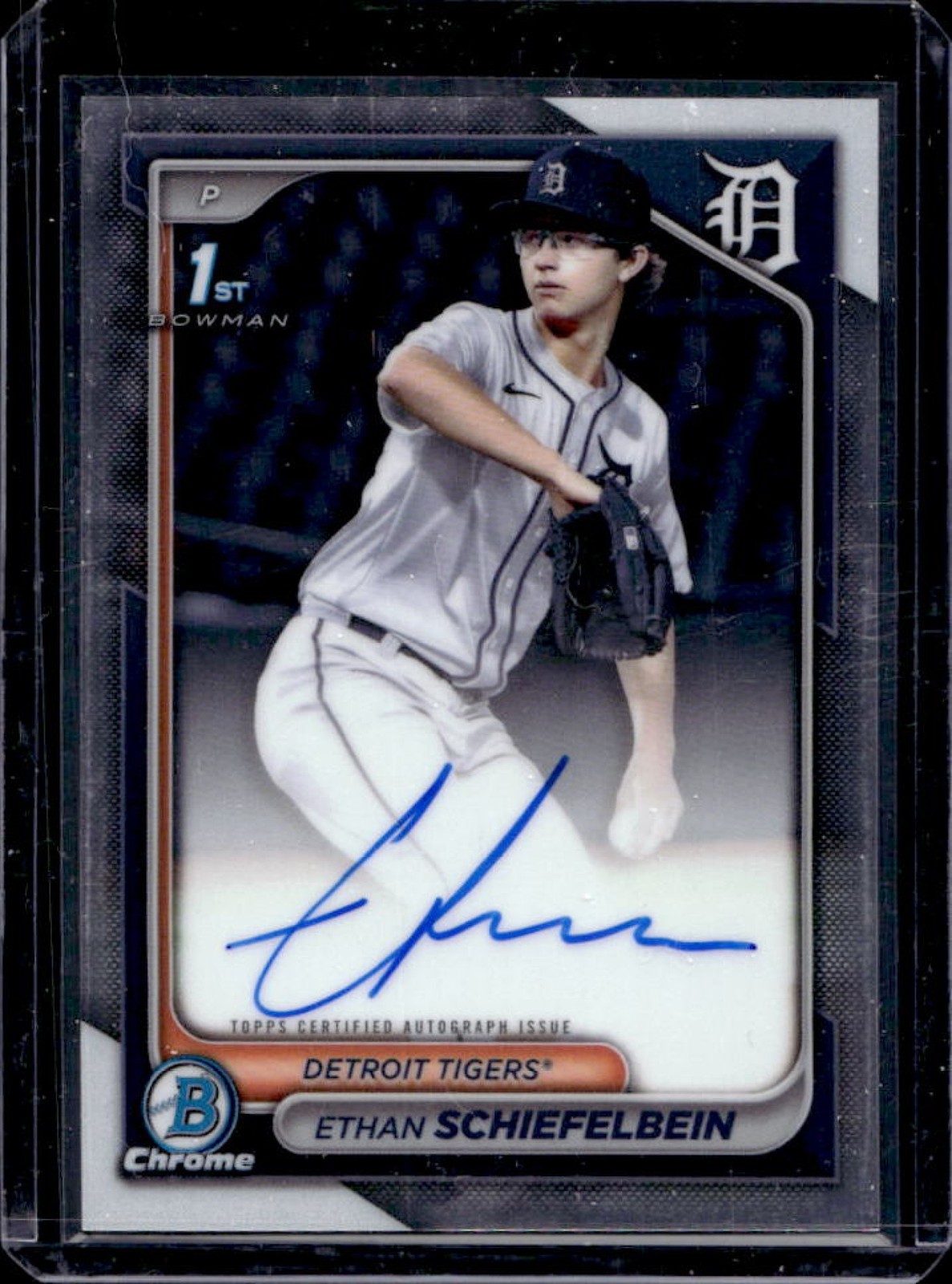 2024 Bowman Draft Ethan Schiefelbein Chrome Auto 1st #CPA-ES Tigers