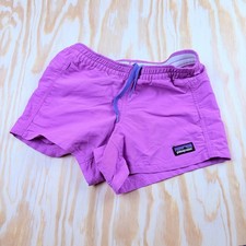 Patagonia Kids Purple Baggies Shorts Elastic Waist Drawstring Size S Small