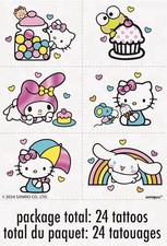 Hello Kitty Temporary Tattoos with Foil Accents, 2 x 1.5 Inch