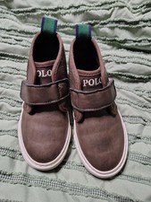 NEW Boys Polo Ralph Lauren Toddler Boy's OWEN-EZ BROWN LEATHER Boots-sz 5.5