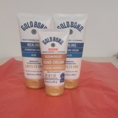 GOLD BOND Healing Hydrating Cream & Eczema Relief Hand Cream Aloe Oatmeal Set