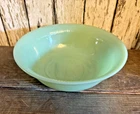 Vintage Jadeite Fire King Oven Ware Jane Ray Ribbed Serving Bowl 8 1/4"