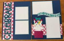 5 Double Page Party CTMH Scrapbooking Layouts 8.5X11 - ScrapAttic
