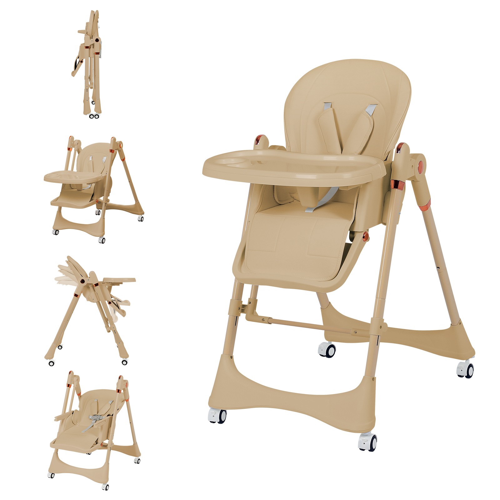 Baby High Chair | 6-in-1 Rocking Toddler Chair & Travel High Chair for Toddlers