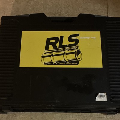 RLS Press Tool Kit w/ Batteries, 3/8 jaw, 5/8 jaw, 3/4 jaw and 7/8 jaw