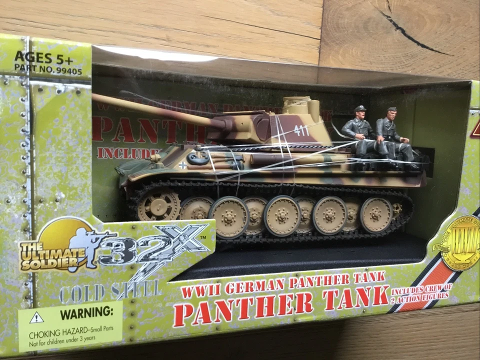 Ultimate Soldier 99405 German Camo Panzer Panther Tank & 2 Crew 1/32 Scale New - Image 4 of 4