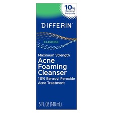 Differin Acne Face Wash with 10 Benzoyl Peroxide, Maximum Strength 5 oz 148 mL