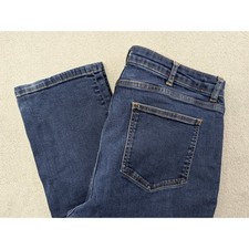 Boden Dark Wash Bootcut Jeans Women Size US 14R Mid Rise Cotton Blend