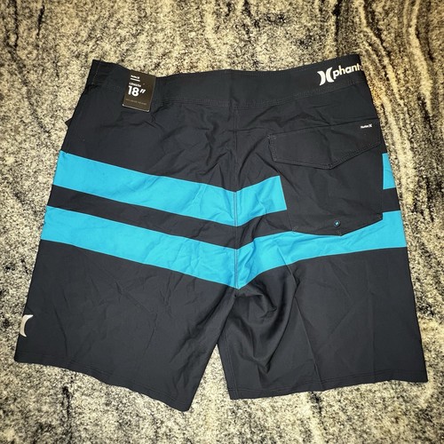 Hurley Board Shorts Men’s Size 31 Phantom Blackball Surf Swim Trunks Blue 45B - Imagen 3 de 9