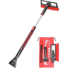 Car Snow Brush with Ice Scraper and Squeegee 3 in 1, 39" Extendable Cleaning ...
