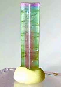 Purple Tip Green Blue Cap Watermelon Tourmaline Crystal Raw Natural Specimen