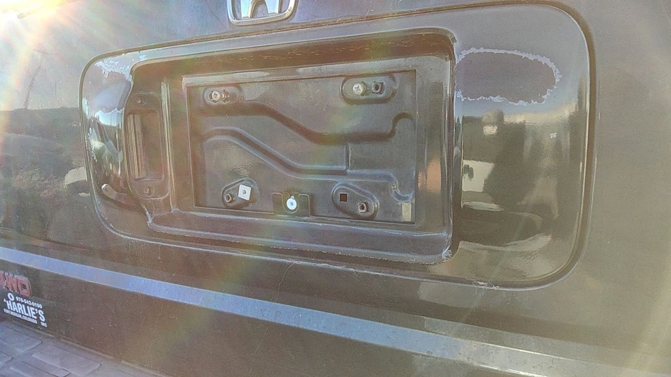 Honda Passport 2000 placa moldura panel envolvente fabricante original Hgm Huntsman verde Foto 3 de 4