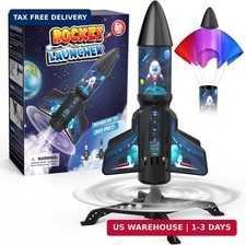 Spinner Rocket Launcher for Kids 200ft Self Launching Rocket Toy Gift