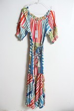 Next Womens Multi Coloured Tiered Maxi Dress - Size 10 NEW RRP £38 (b16)