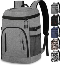 Capolo Cooler Backpack 30/45 Cans, Insulated Thermal Bag 30 Gray 