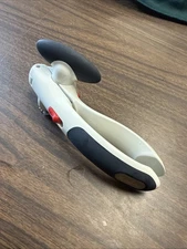 Zyliss Lock N Lift Can Opener Manual Locking Mechanism Grey White