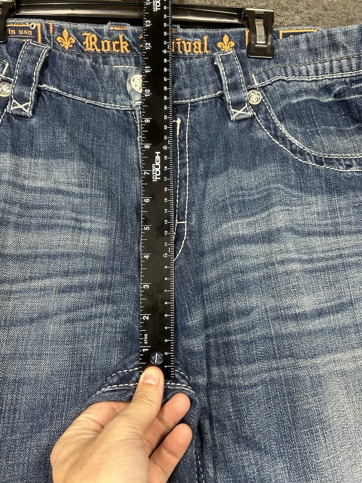 Мужские джинсы Rock Revival 40 Norton прямые усатые выцветшие 40x34 карман с клапаном - Изображение 4 из 4