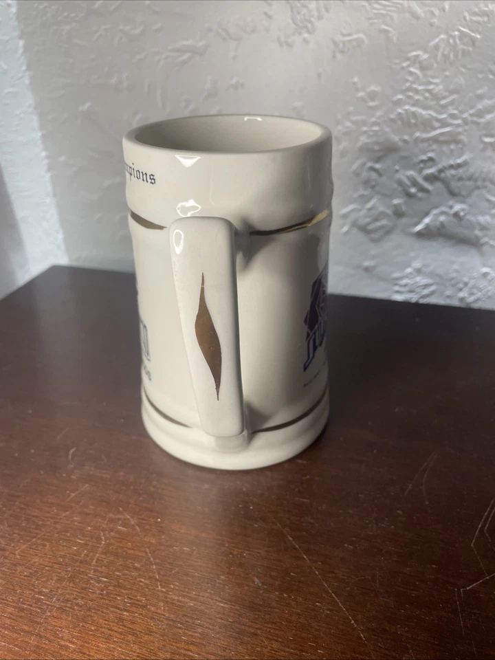 Taza de colección Denver Broncos 1986 AFC Champions Beer Stein Super Bowl 21 XXI 22 oz Foto 3 de 4