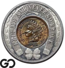 1908 Indian Head Cent Penny, New Orleans Token