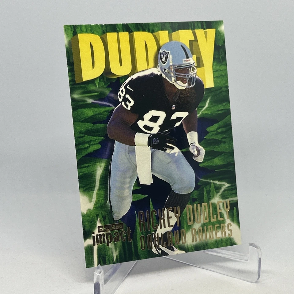 Rickey Dudley 1997 Skybox Impact #21 — Oakland Raiders - Image 3 of 4