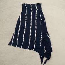 Chaps Dress Womens Large Tie Dye Asymmetrical Tank Sleeveless Tunic Top