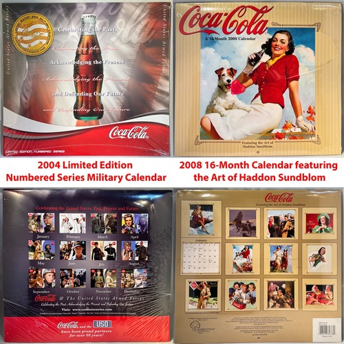 2 COKE CALENDARS 2004 Honoring US Military + 2008 Haddon Sundblom Art NEW SEALED - Picture 7 of 7