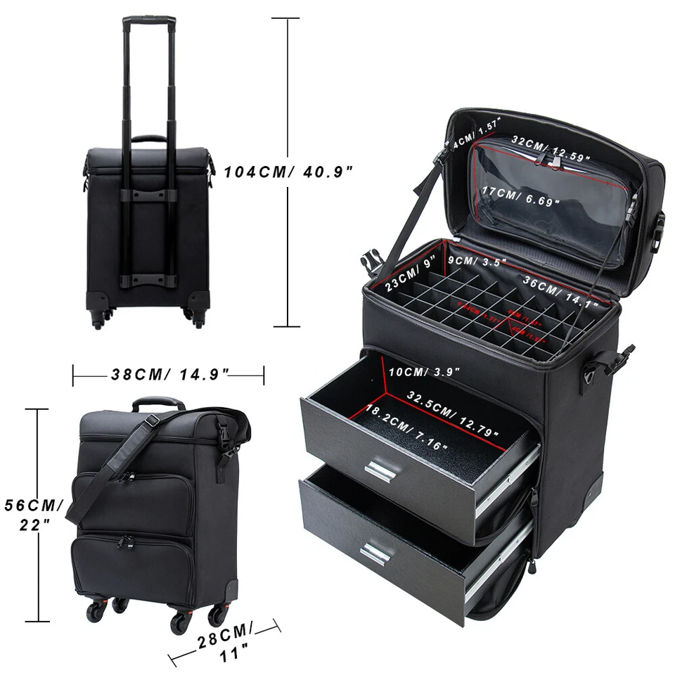 KATE Coffret mallette trolley pour maquillage cosmétique tattoo manucure salon - Photo 2/4